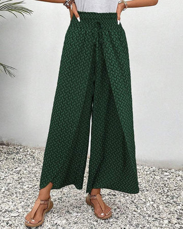 Women's Geometric Wide Leg Trousers High Waist