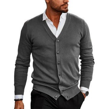 Men's Cotton Cardigan V-Neck