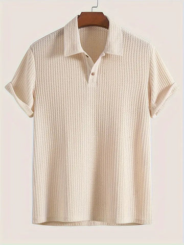 Men's Waffle Knit Polo Relaxed Fit
