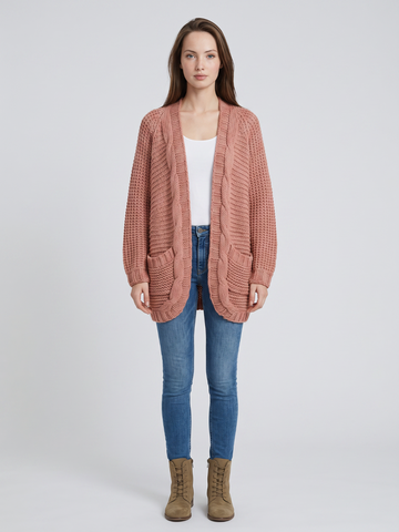 Women's Cardigan Cable Knit Oversized