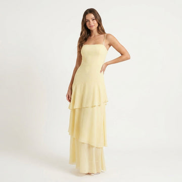 Women's Chiffon Maxi Dress Tiered