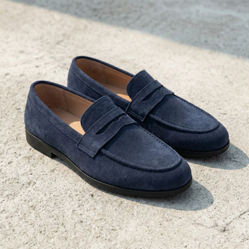 Men's Suede Penny Loafers