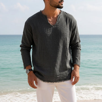Capri | Men's Linen T-Shirt V-Neck