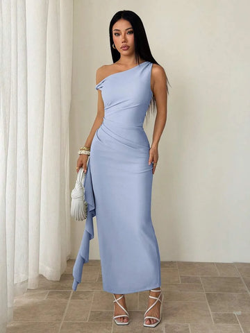 Women's One Shoulder Maxi Dress Bodycon