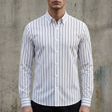 Men's Striped Shirt Button-Down