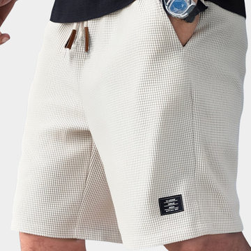 Men's Shorts Textured Waffle Knit Drawstring Relaxed Fit