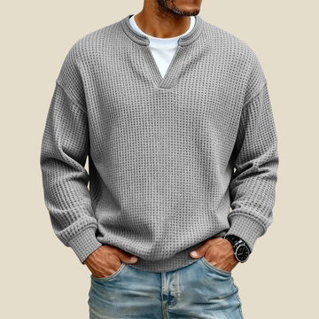 Men's Waffle Sweatshirt Relaxed Fit
