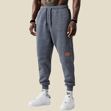 Men's Fleece Jogger Trousers with Elastic Drawstring Waist