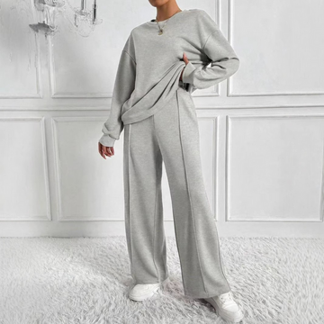 Women's Sweatshirt Two-Piece Set Wide Leg Relaxed