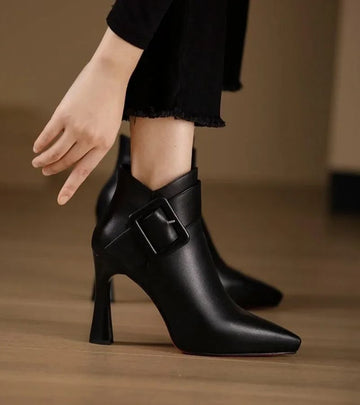 Women's Ankle Boots with Buckle Detail
