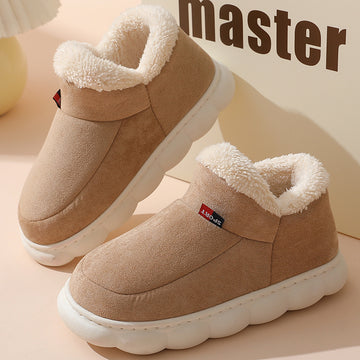 Women's Suede Fur-Lined Ankle Boots with Platform Sole