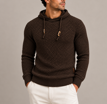 Men's Textured Knit Hoodie