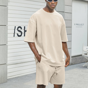 Men's Cotton Two-Piece Set Oversized