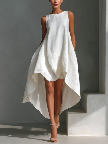 Women's Sleeveless Midi Dress A-Line