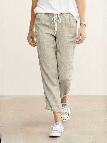 Women's Linen Trousers Relaxed Fit