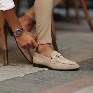 Men's Suede Loafers Horsebit