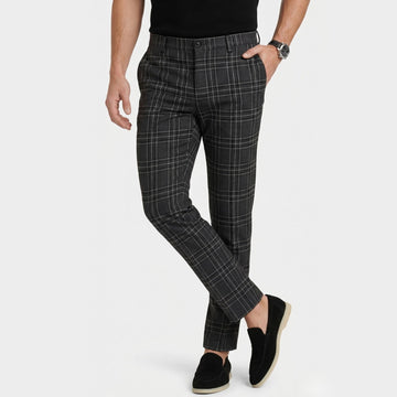 Men's Checked Trousers Slim Fit