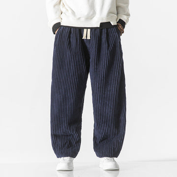 Men's Corduroy Wide Leg Trousers Relaxed Fit