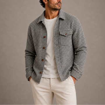 Men's Houndstooth Overshirt