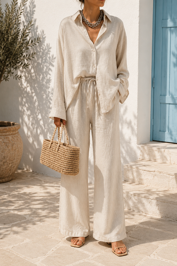 Women's Linen Two-Piece Set Oversized