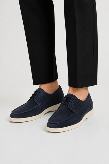 Men's Suede Lace-Up Shoes Moc-Toe