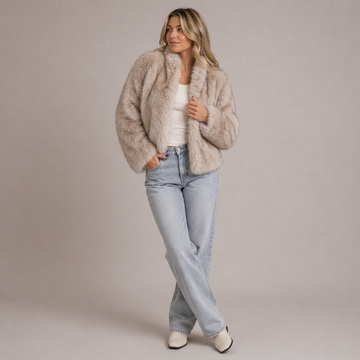 Women's Faux Fur Jacket Relaxed Fit