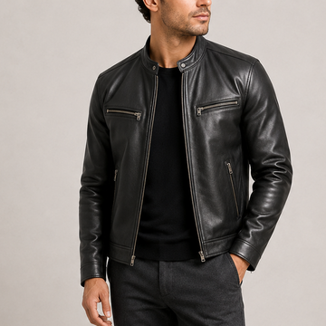 Men's Biker Jacket - Pockets