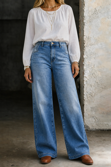 Women's Wide Leg Jeans High-Rise