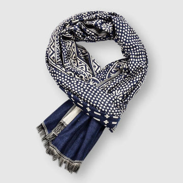 Men's Cotton Scarf Geometric Pattern