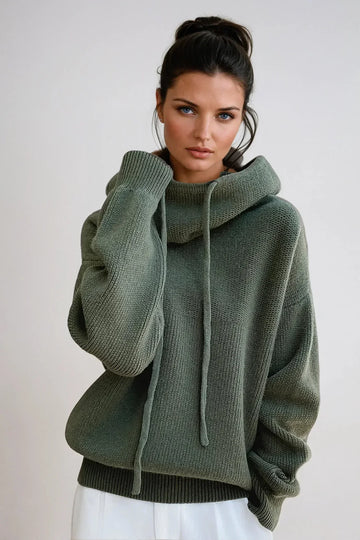 Women's Knit Hoodie Oversized