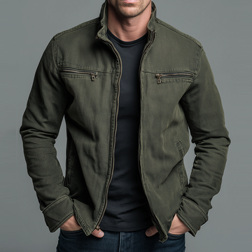 Men's Bomber Jacket Stand Collar