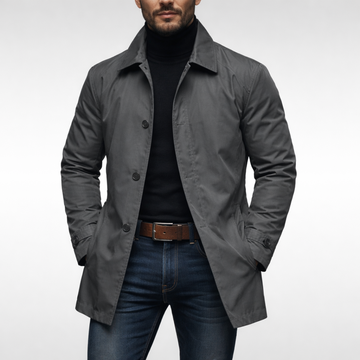 Men's Cotton Mac Coat Single Breasted