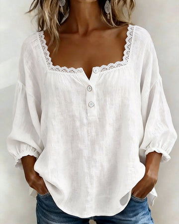 Women's Linen Blouse Relaxed Fit