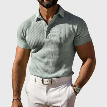 Men's Waffle Knit Polo Slim Fit