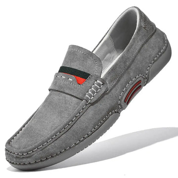 Men's Suede Penny Loafers - Slip-On Moccasin Driving Shoes