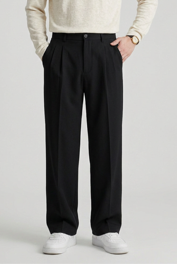 Men's Straight Leg Trousers High Waist