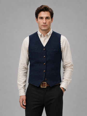 Men's Tweed Waistcoat Vest