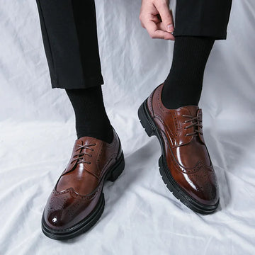 Men’s Formal Dress Shoes – Brock Cut – Rounded Toe
