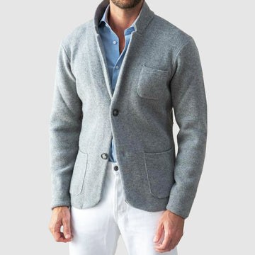 Men's Knit Blazer Shawl Collar