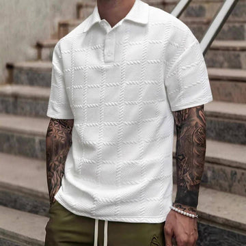 Men's Textured Polo Relaxed Fit