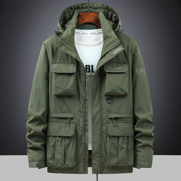 Men's Hooded Parka Multi-Pocket