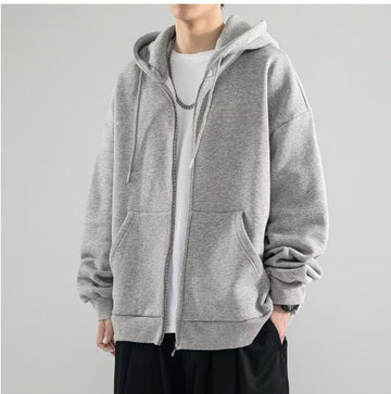 Men's Oversized Zip-Up Hoodie