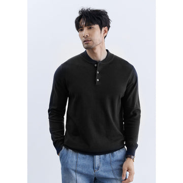 Men's Henley Sweater Relaxed Fit