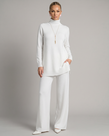 Women's Knit Two-Piece Set Turtleneck