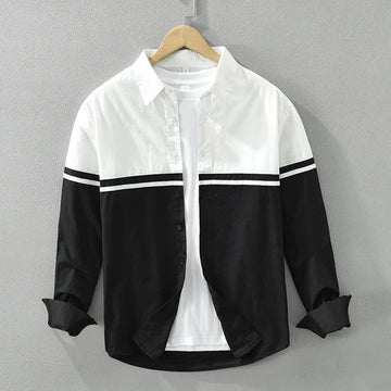 Men's Cotton Shirt Colour-block