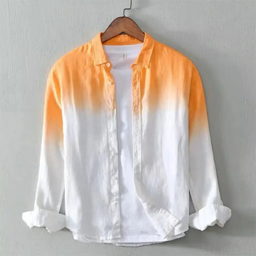 Men's Linen Shirt Gradient Relaxed Fit