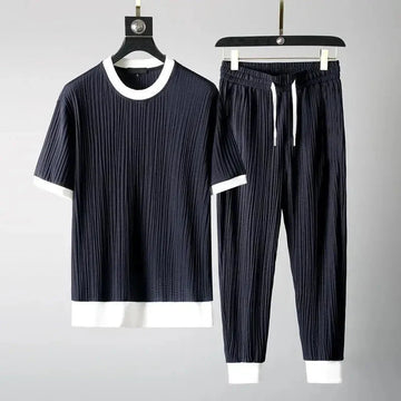 Men's Ribbed Two-Piece Set Relaxed Fit