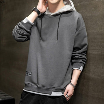 Men's Constrast Color Hoodie Relaxed Fit