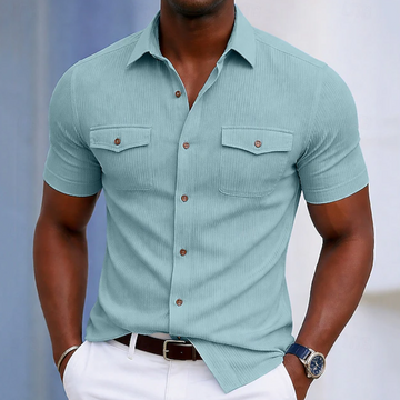 Men's Ribbed Shirt Slim Fit
