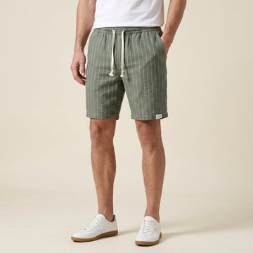 Men's Striped Drawstring Shorts Relaxed Fit